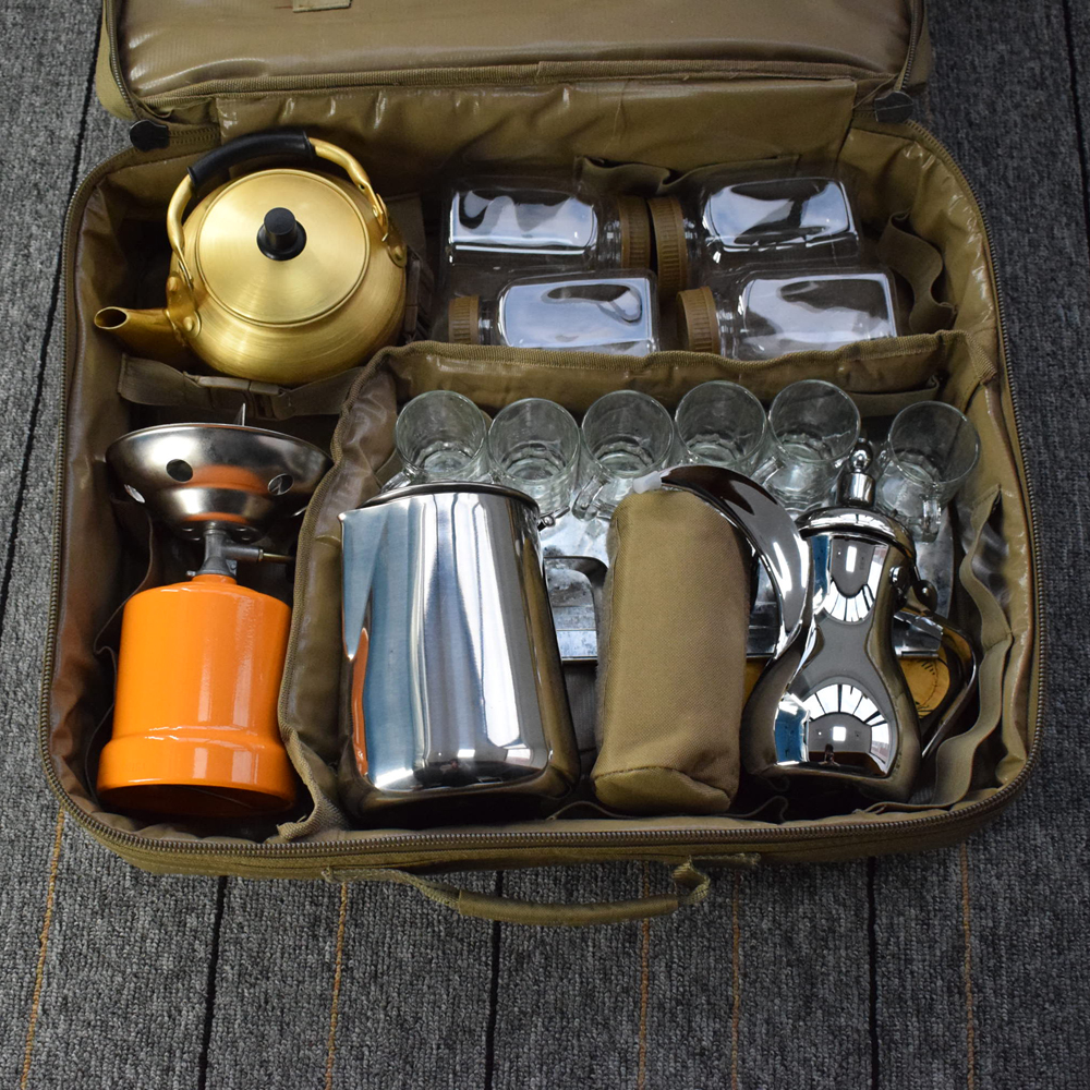 Outdoor camping picnic stove cup storage bag set Specification image