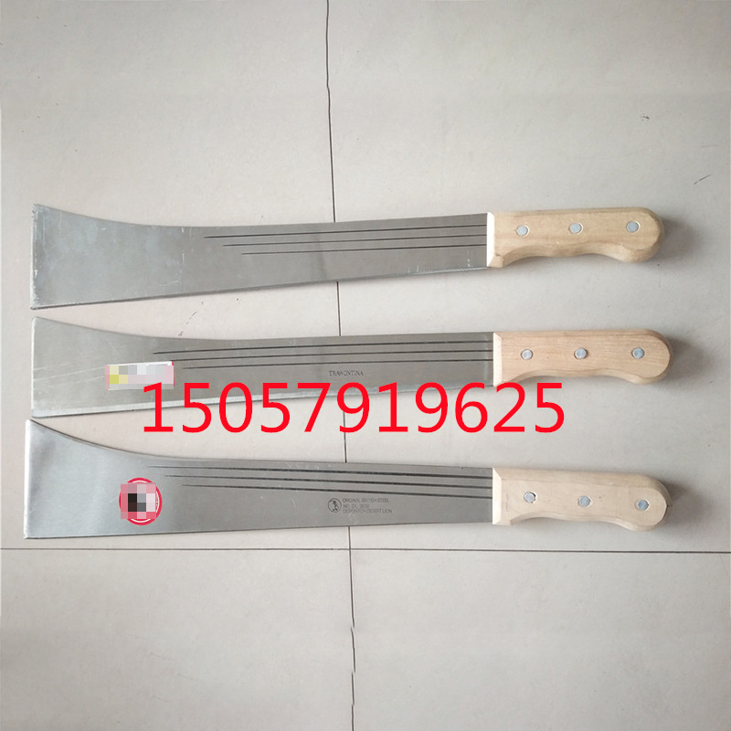 1M06B machete工厂农用五金工具出口非洲甘蔗刀砍甘蔗开荒刀 6寸 8寸  木柄 塑柄