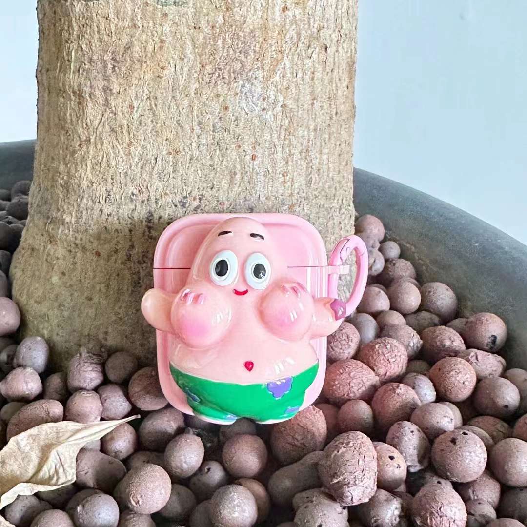 The soft shell of the Bluetooth headset case is pasted with cartoon dolls detail image 18