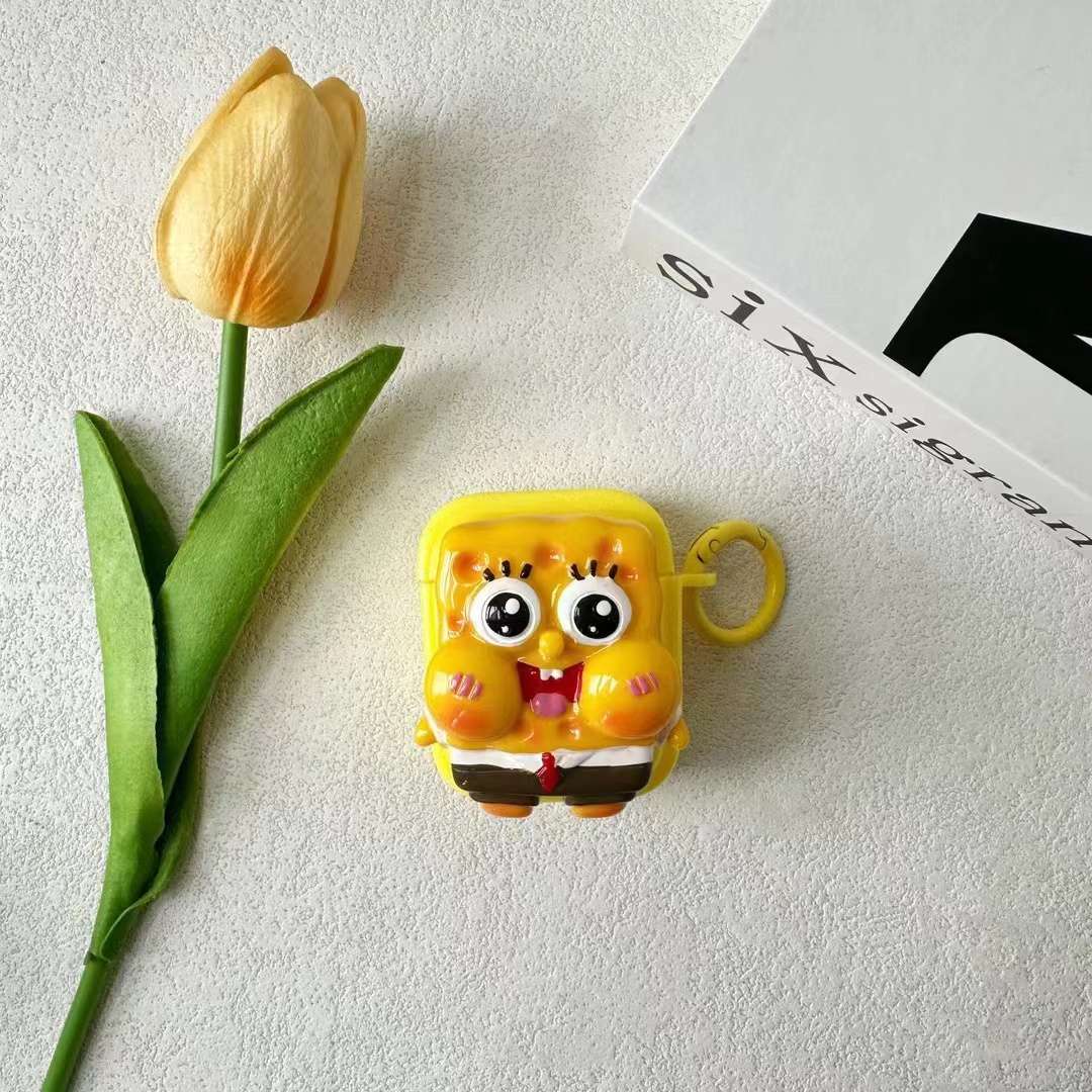 The soft shell of the Bluetooth headset case is pasted with cartoon dolls detail image 13