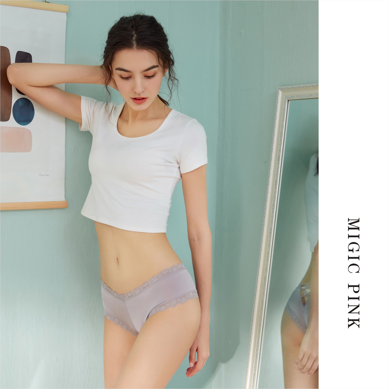 The Mystery of the Magic Box: Japanese-style sweet and sexy lace mesh bow design women's triangle underwear Application Scenario