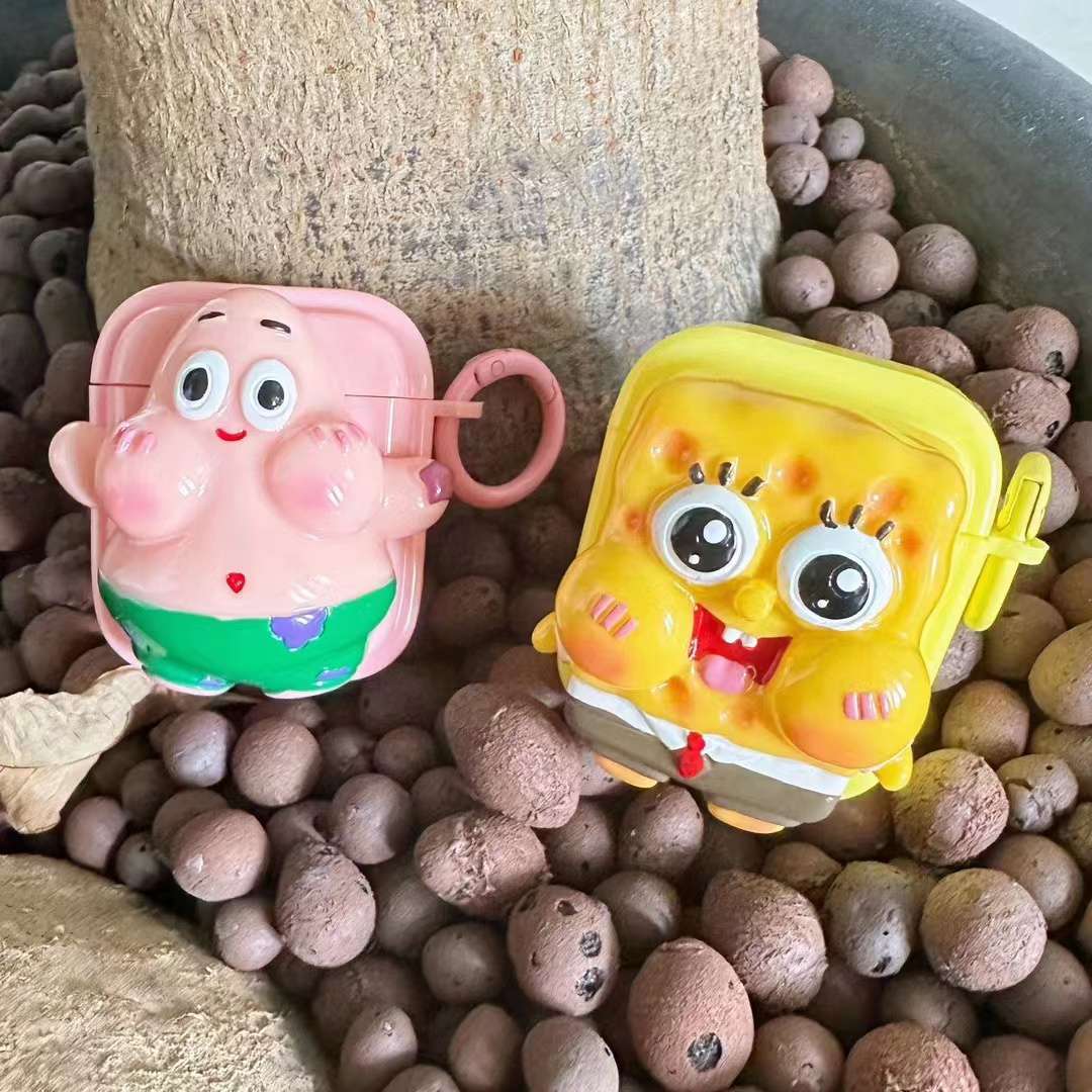 The soft shell of the Bluetooth headset case is pasted with cartoon dolls detail image 17