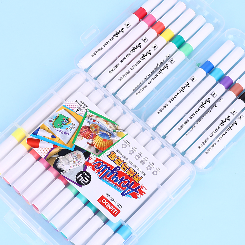 weibo Weibo Acrylic Markers, color Outlining Pens, 48-color marker sets, children's diy brushes, gifts, toys wholesale Item Picture