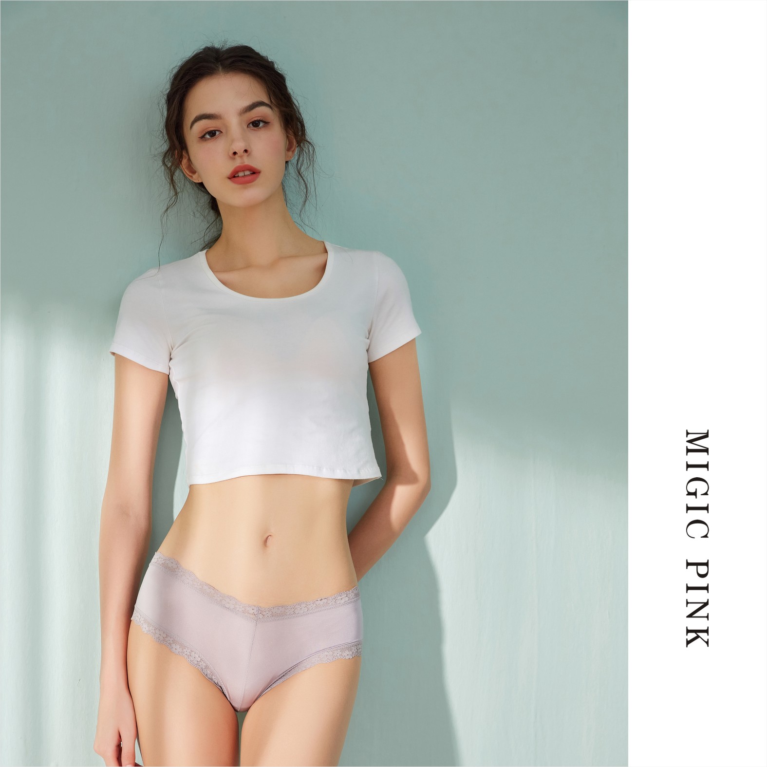 The Mystery of the Magic Box: Japanese-style sweet and sexy lace mesh bow design women's triangle underwear Specification image
