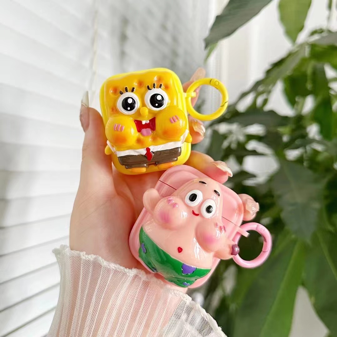 The soft shell of the Bluetooth headset case is pasted with cartoon dolls detail image 15
