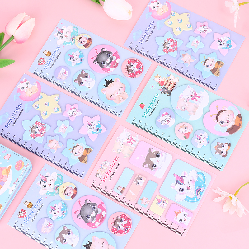 weibo Weibo Creative Sticky Notes: Cute animal-shaped sticky Notes, Cartoon N-time sticky Notes, and can print logos details Picture