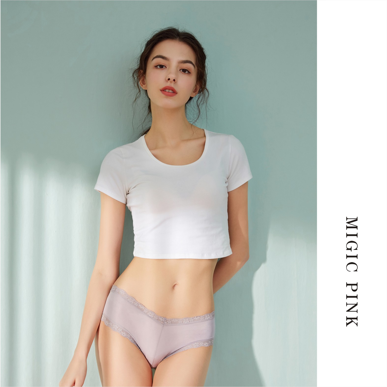 The Mystery of the Magic Box: Japanese-style sweet and sexy lace mesh bow design women's triangle underwear details Picture