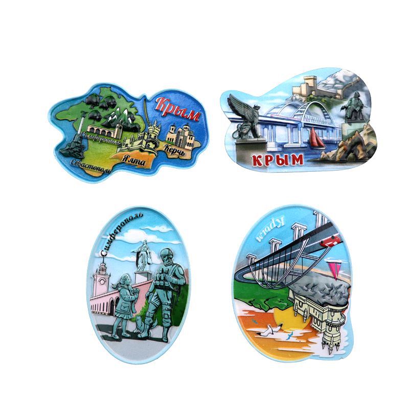 Fabricante personalizado comercio exterior atracciones de rusia recuerdos turísticos de rusia 3D máquina de impresión resina adhesivo refrigerador