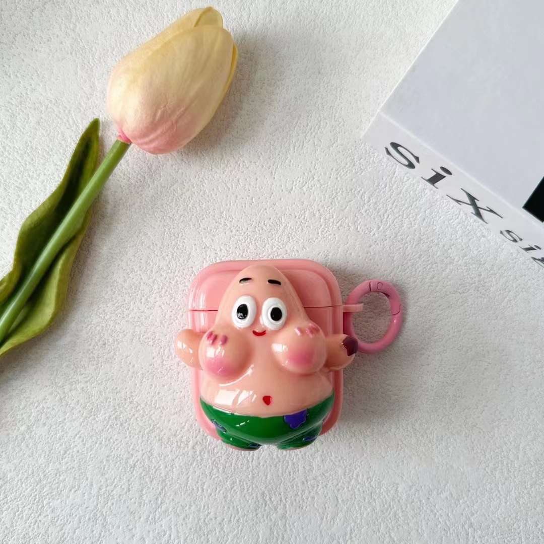 The soft shell of the Bluetooth headset case is pasted with cartoon dolls detail image 12