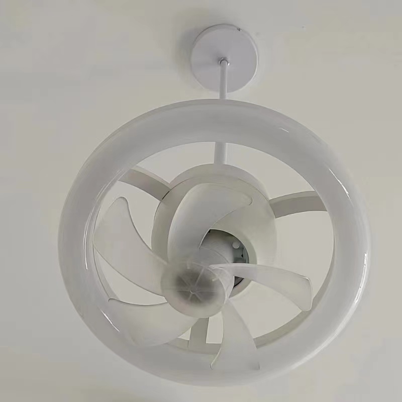 Step into the new 360-degree oscillating LED fan light E27 mini fan light 48W, suitable for children's bedrooms and studies Item Picture