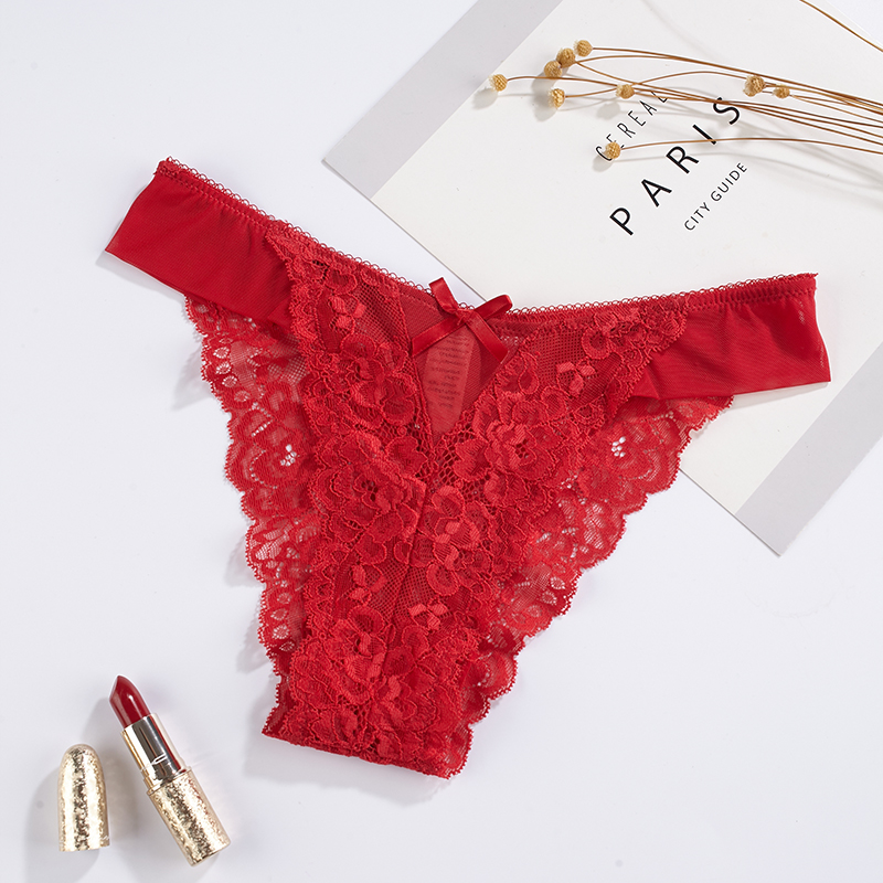 The Mystery of the Magic Box: Women's Lace Sexy Bow Solid Color Fashionable lace-trimmed women's underwear Application Scenario