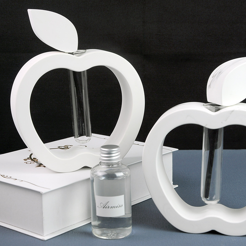 Apple-shaped aroma diffuser gypsum cement decorative item, flameless aroma diffuser, indoor fragrance deodorizer, air freshener volatile liquid Item Picture