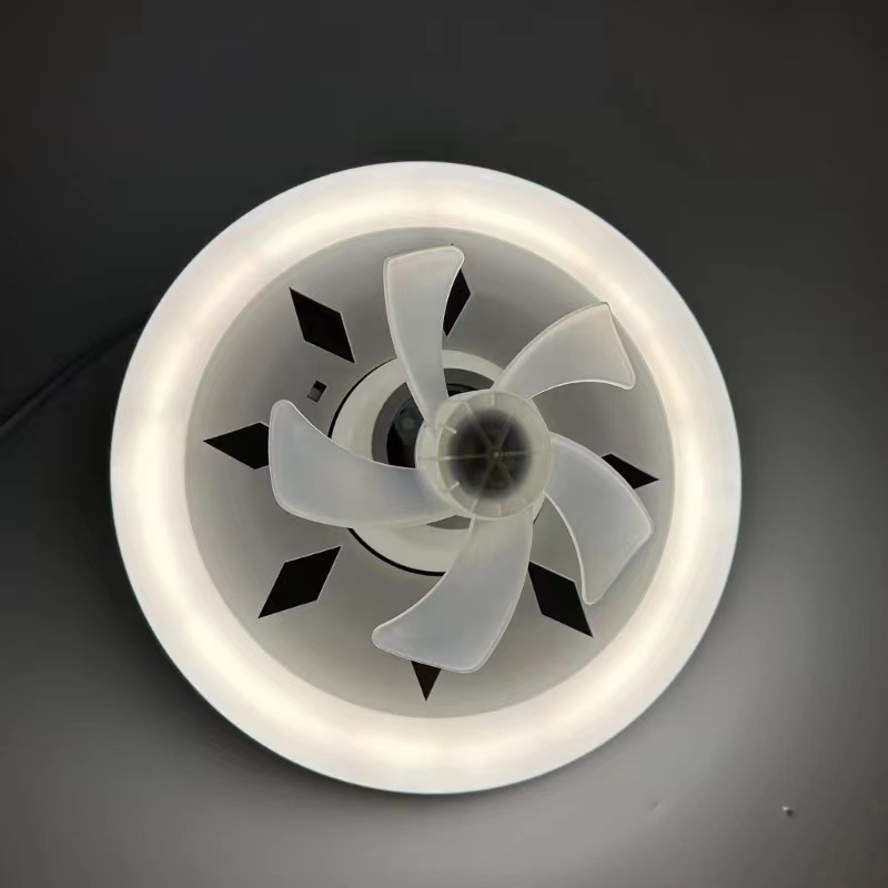 Step into the new 360-degree oscillating LED fan light E27 mini fan light 48W, suitable for children's bedrooms and studies Specification image