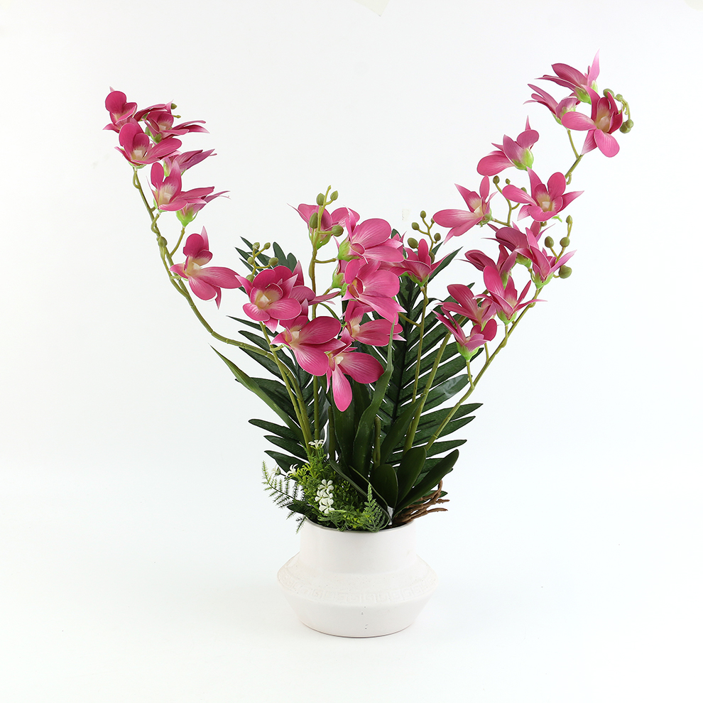2023 nueva simulación phalaenopsis macetas artesanía dormitorio sala de estar objetos decorativos Item Picture