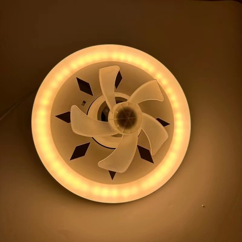 Step into the new 360-degree oscillating LED fan light E27 mini fan light 48W, suitable for children's bedrooms and studies Application Scenario