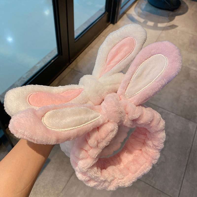 Cloth Headband Rabbit Ears Face Wash Headband Six Colors Application Scenario