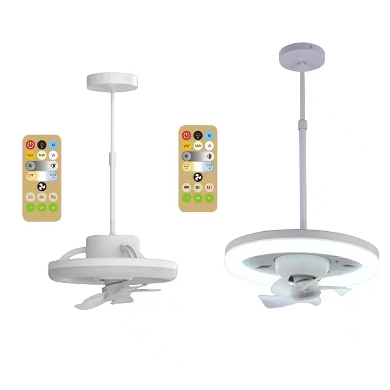 Step into the new 360-degree oscillating LED fan light E27 mini fan light 48W, suitable for children's bedrooms and studies details Picture