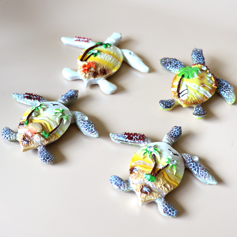 Customized resin refrigerator stickers, magnetic stickers, souvenirs and gifts from the manufacturer's wholesale of Marine animals such as sea turtles in Massa Alam, Egypt Item Picture