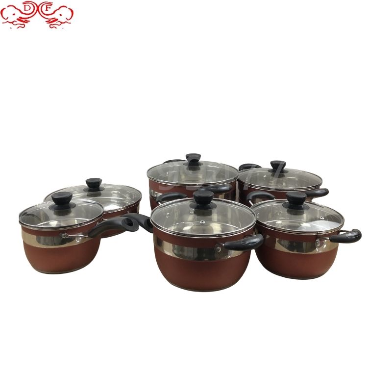 مقلاة من طراز DF99477 مقلاة من المقلاة المصنوعة من الصلب غير القابل للصدأ، بسمكها ست قطع من المقلاة المصنوعة من المقلاة