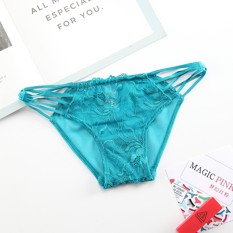 The Mystery of the Magic Box Lace Sexy Cut-out mesh side tie transparent thin breathable low-waist comfortable and simple triangular underwear details Picture