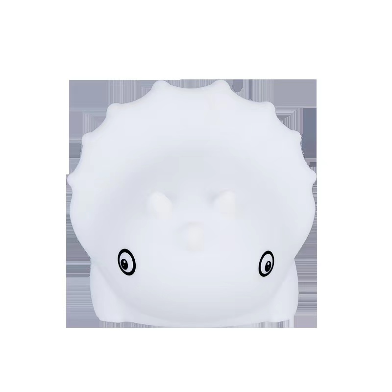 New creative dinosaur night light, children's cute soft light sleep patting light, seven-color color-changing table lamp Item Picture