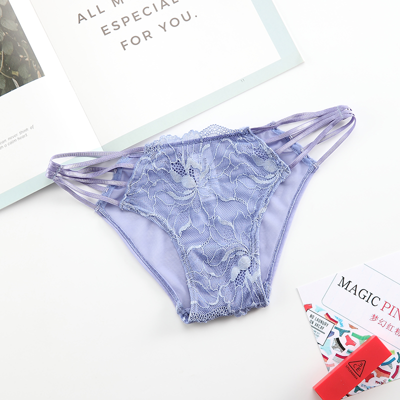 The Mystery of the Magic Box Lace Sexy Cut-out mesh side tie transparent thin breathable low-waist comfortable and simple triangular underwear Specification image