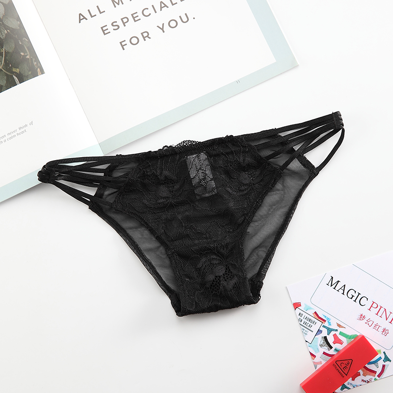 The Mystery of the Magic Box Lace Sexy Cut-out mesh side tie transparent thin breathable low-waist comfortable and simple triangular underwear Item Picture