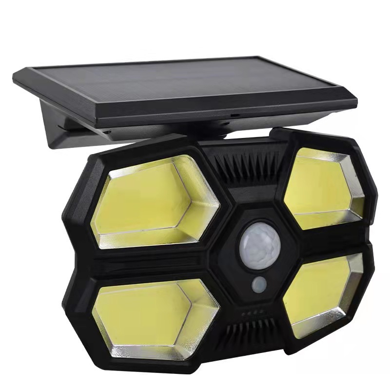 Cross-border new solar human body sensor wall lamp, outdoor split garden lamp 180COB, outdoor fence landscape lamp Application Scenario