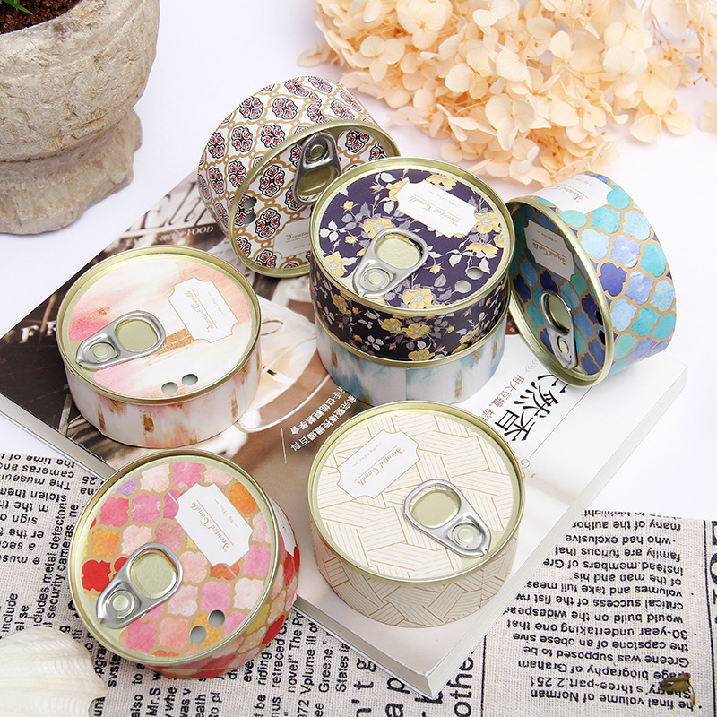 Tinplate cans, scented candles, wedding and birthday gifts, smokeless, fresh and deodorizing candle lamps, soy wax, bedroom scented ornaments details Picture