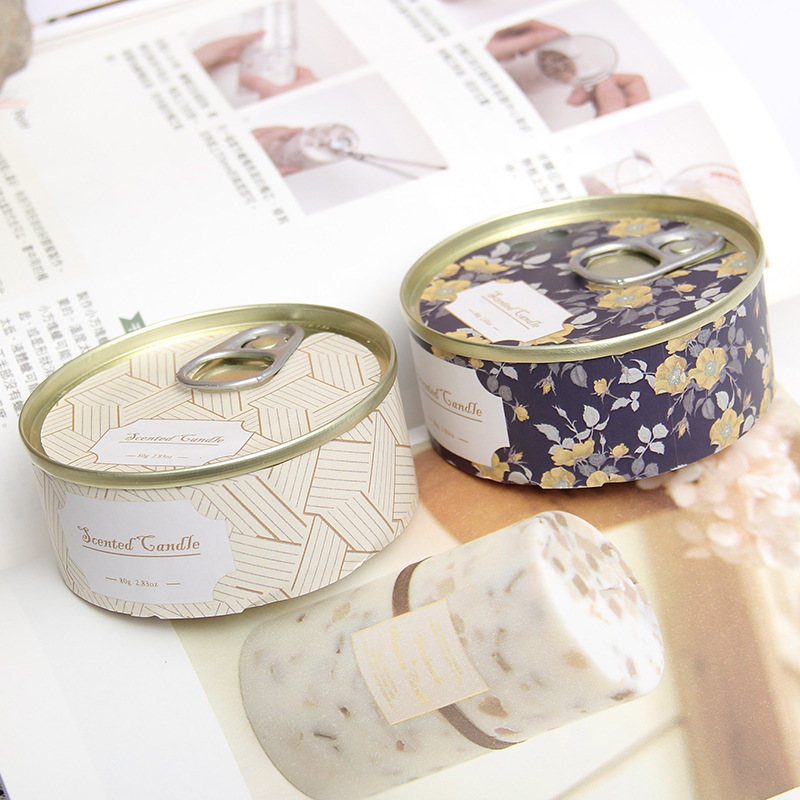 Tinplate cans, scented candles, wedding and birthday gifts, smokeless, fresh and deodorizing candle lamps, soy wax, bedroom scented ornaments Specification image