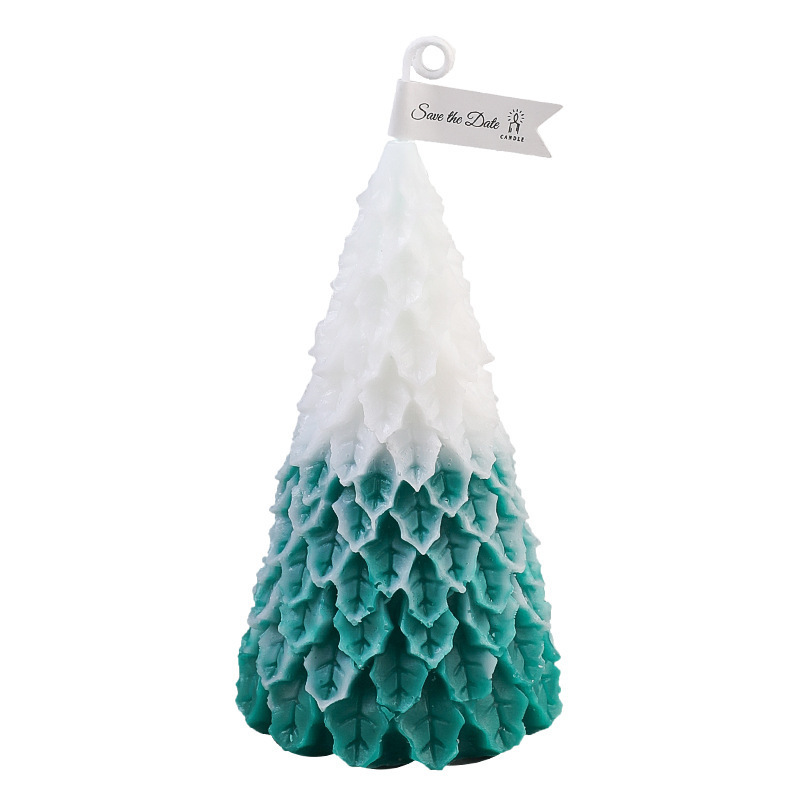 Honeycomb Christmas Tree scented candles, handcrafted two-color creative birthday gift Christmas tree candle set Specification image