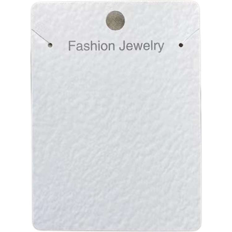 项链饰品卡纸竖款波纹底白卡纸OPP袋子卡片印刷定制详情图2