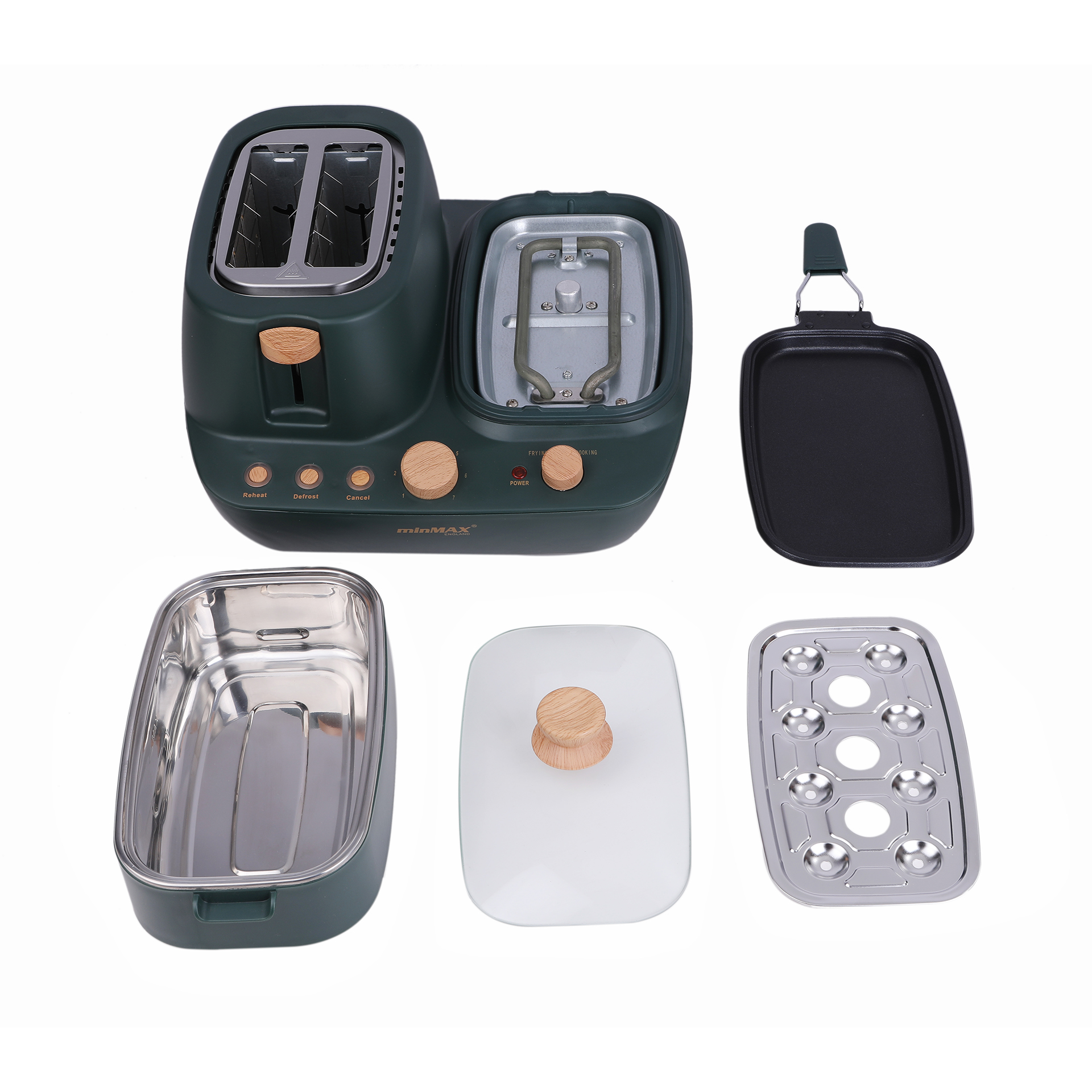 minMAX Breakfast Machine, MBK-005B Sandwich Light Food Machine, Small household waffle machine, Toast toaster, cross-border trade Specification image