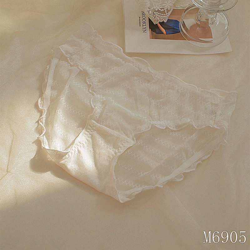 The Mystery of the Magic Box wave-patterned, cute, breathable, comfortable, thin mid-waist bow triangle underwear Application Scenario