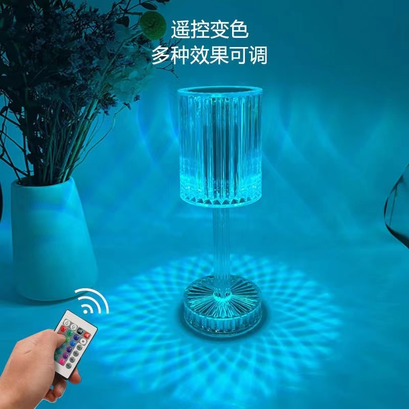 玫瑰水晶台灯产品图