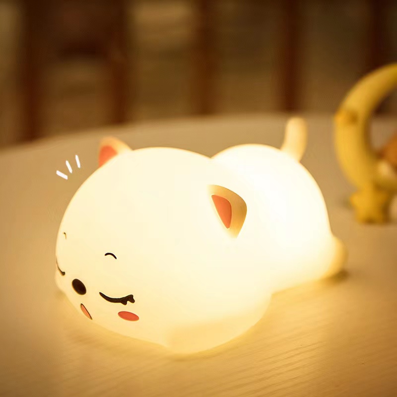 Wanhuo Hulumao Night Light, creative Pat Light, Silicone Light, stress-relieving toy night light Application Scenario