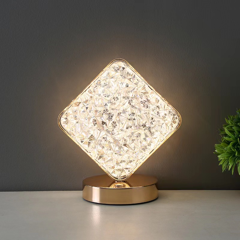 Table lamp, star and moon table lamp, ambient light, simple modern, light luxury, touch decoration, night light details Picture