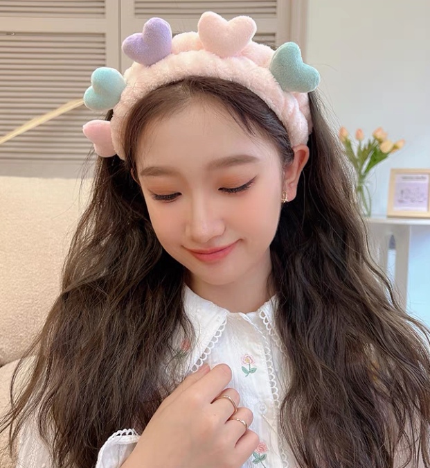 Five Small Love Hair Band Face Wash Hair Band Five Colors undefined