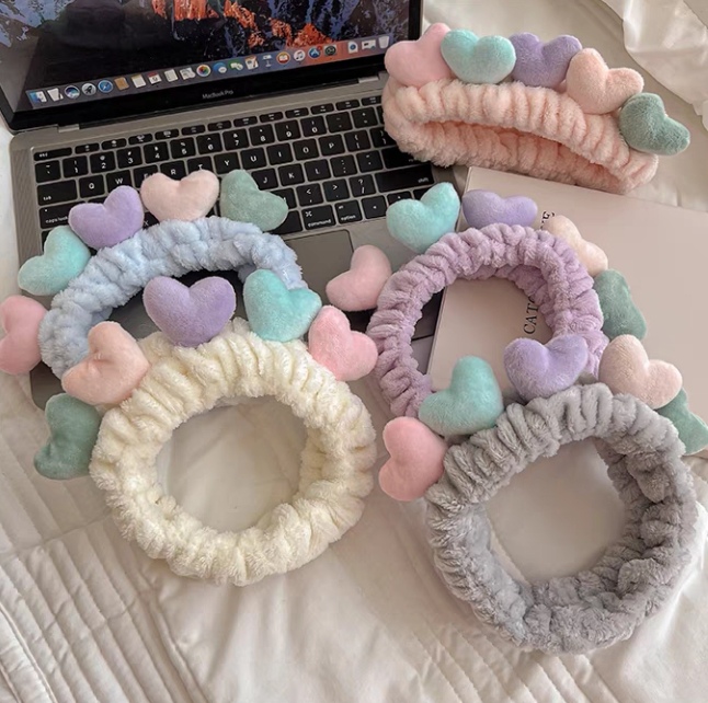 Five Small Love Hair Band Face Wash Hair Band Five Colors full figure