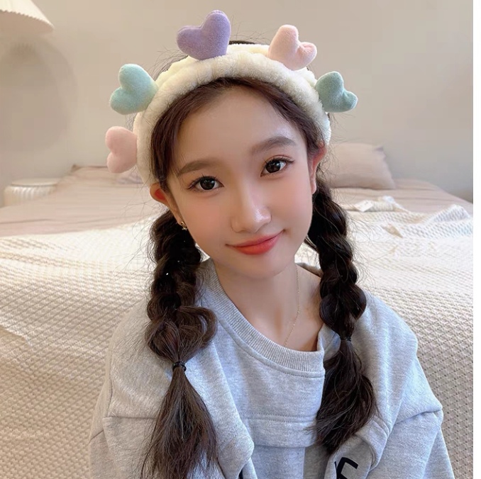 Five Small Love Hair Band Face Wash Hair Band Five Colors Specification drawing