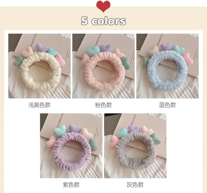 Five Small Love Hair Band Face Wash Hair Band Five Colors details Picture