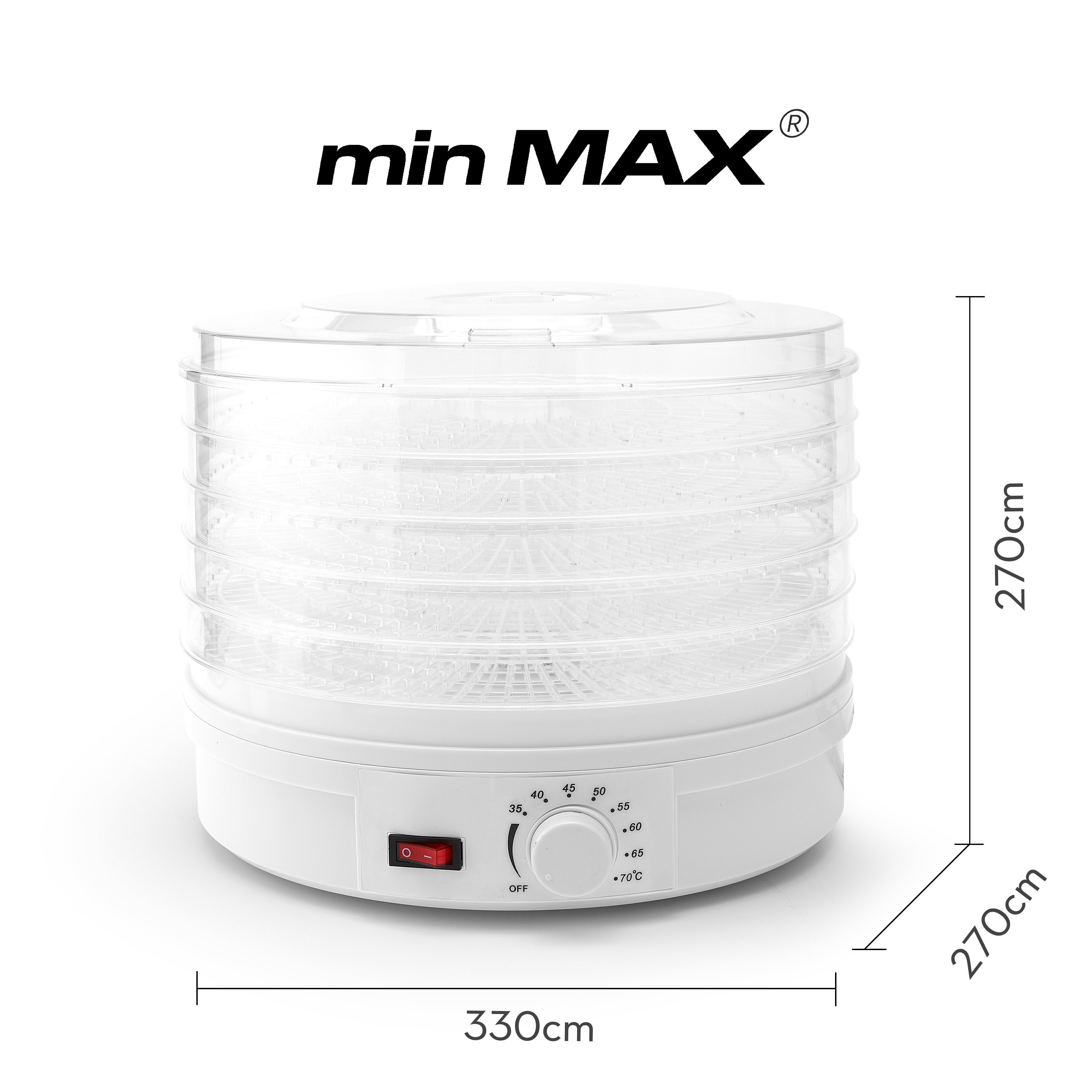 minMAX fruit dryer, food dehydration and air dryer, household fruit, vegetable, meat, medicinal herb, yogurt drying, cross-border foreign trade 770 details Picture