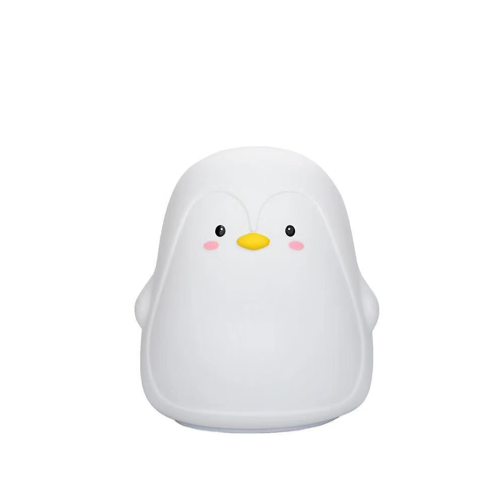 Silicone lamp creative penguin night light, fun atmosphere for children to sleep and get up at night, bedroom bedside lamp Item Picture
