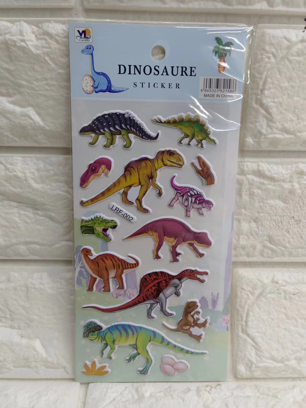 LRF dinosaurio hibiscus piel bubble stickers Specification image