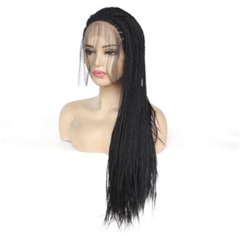 Amazon three-strand braid European and American wig for women, lace and synthetic fiber braid headwear wholesale LW0291 details Picture