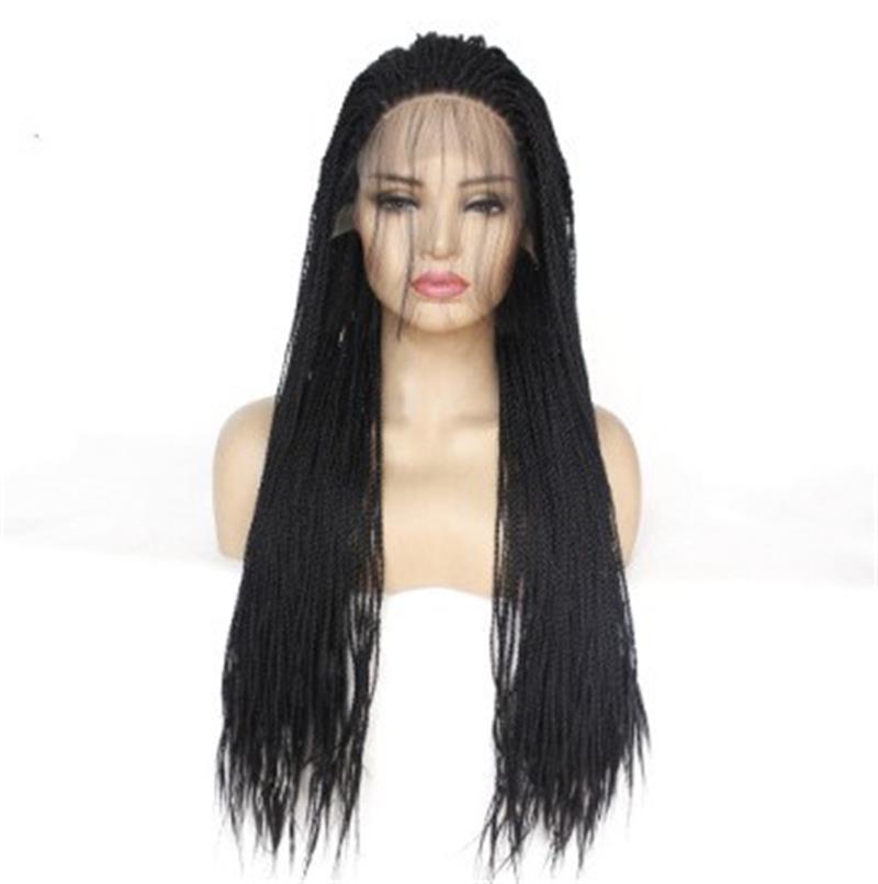 Amazon three-strand braid European and American wig for women, lace and synthetic fiber braid headwear wholesale LW0291