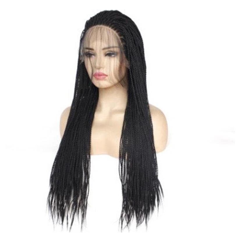 Amazon three-strand braid European and American wig for women, lace and synthetic fiber braid headwear wholesale LW0291 Application Scenario