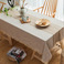 长方形条纹桌布家用饭桌餐桌布茶几盖巾台布棉麻桌布批发图