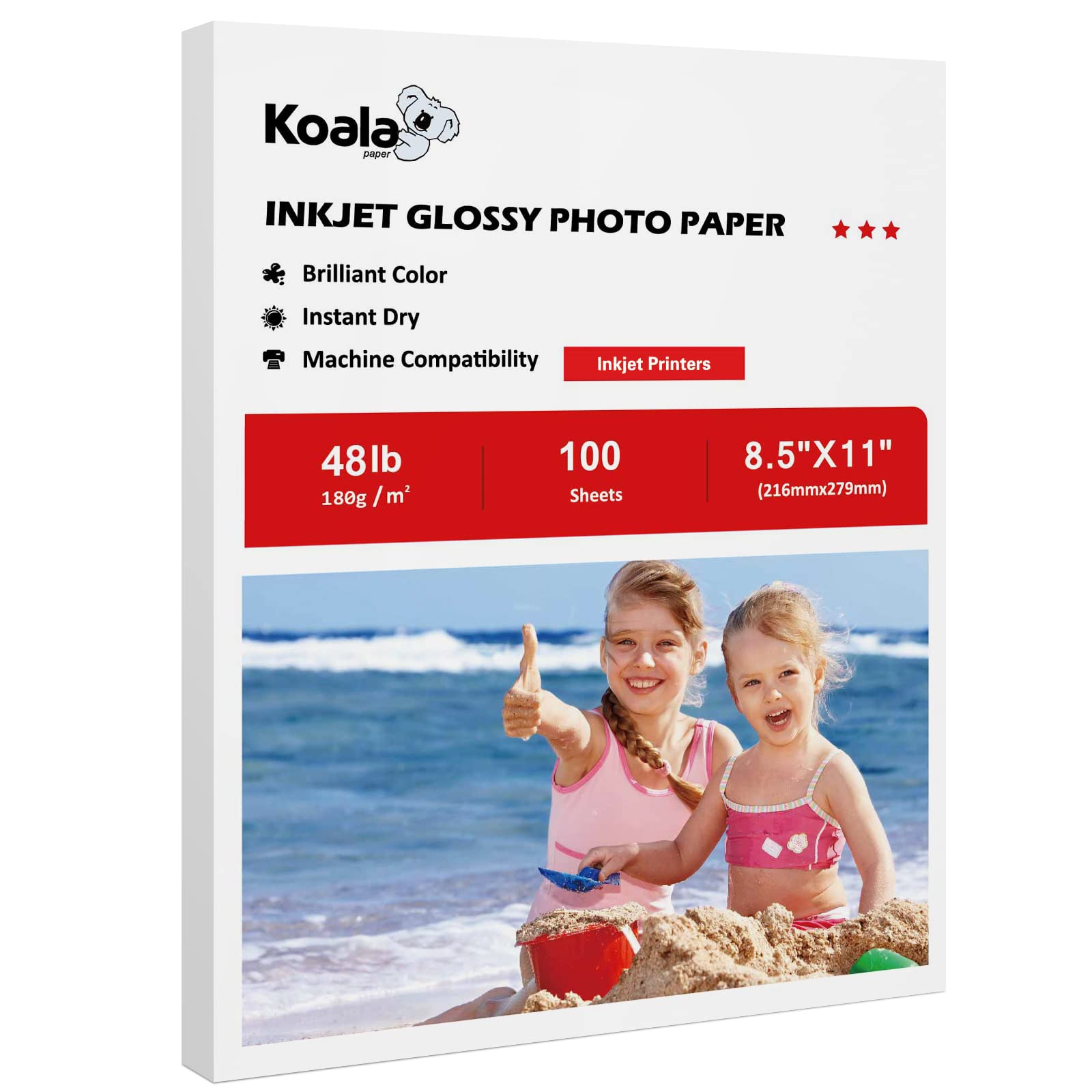 180g high-gloss photo paper, 8.5"*11" American standard A4 photo paper, 100sheets photo paper, photo paper, photo paper