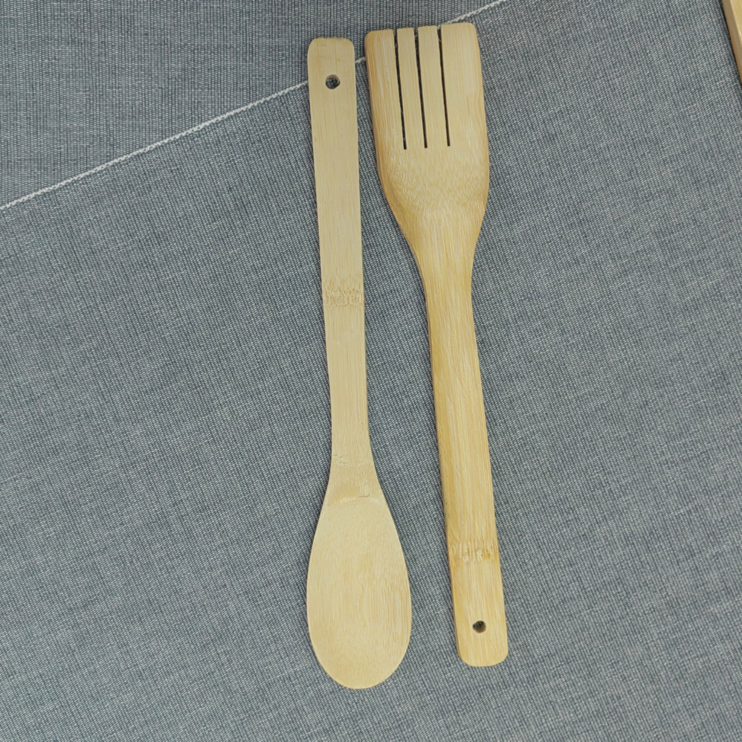 Jiehao Bamboo and Wood Bamboo Five-piece Set, Bamboo spatula five-piece set, bamboo pot spatula, non-stick pan spatula, bamboo spoon, bamboo rice spoon, bamboo strainer, bamboo rice spoon Item Picture